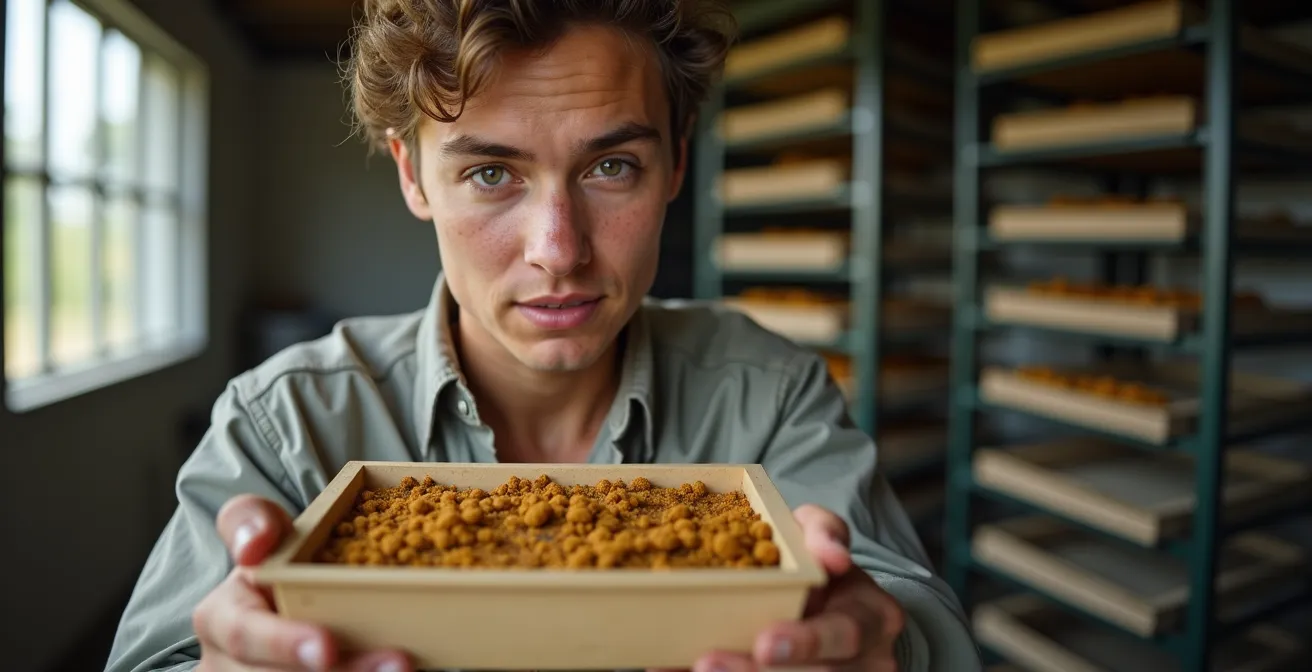 Sistema di allevamento di larve di mosca soldato nera in ambiente controllato